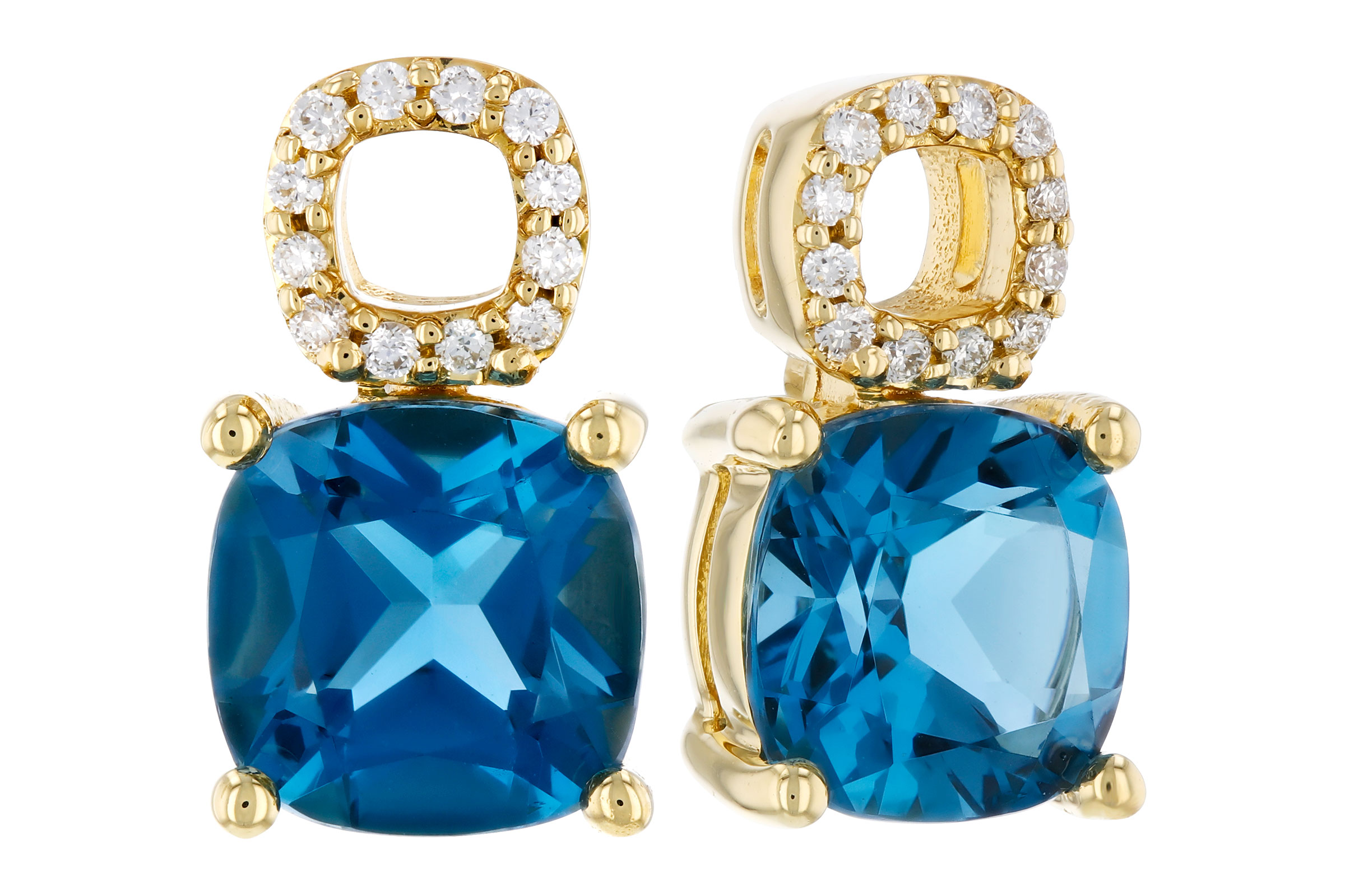 M312-20780: EARR 1.92 TW LONDON BLUE TOPAZ 1.98 TGW (6MM LBT)